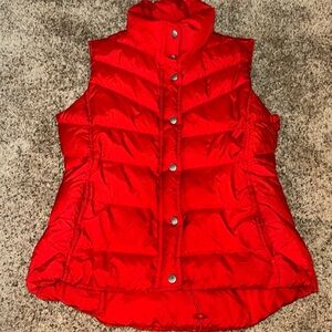 JCrew  Red puffer Vest